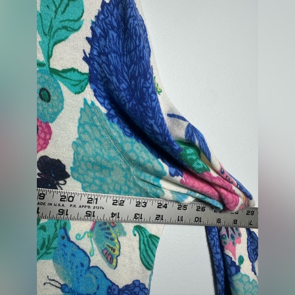 Talbots Soft Knit Butterflies Floral Back Button Up Cardigan Colorful Size 1X - Picture 12 of 14